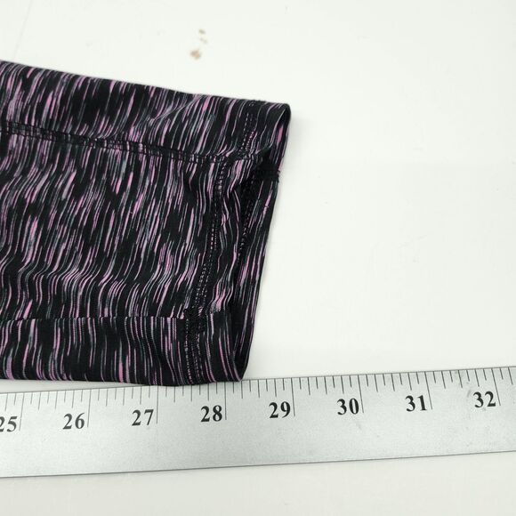 Beverly Hills Polo Club Leggings Womens 2X Black Pink Cropped Activewear Casual - Picture 9 of 9